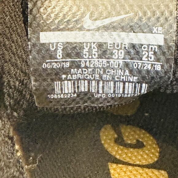 Nike Shoes Womens 8 Black Gold Air Zoom Pegasus 35 Mesh Running Athletic Sneaker - Picture 11 of 12